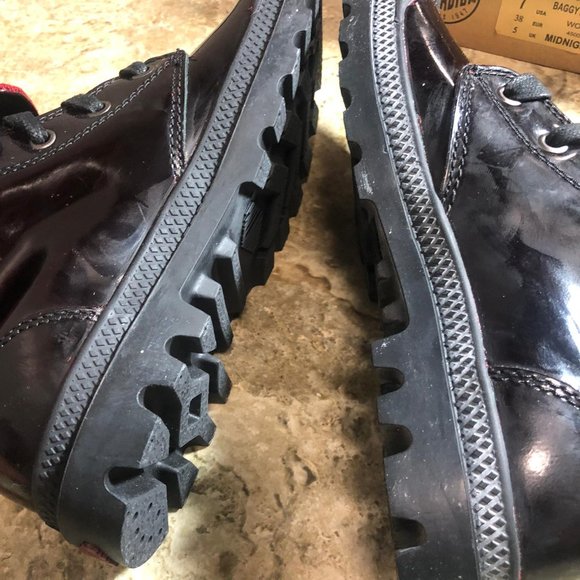 NWB PALLADIUM WOMEN SHOE BAGGY LEATHER KNIT hi top - Picture 9 of 12